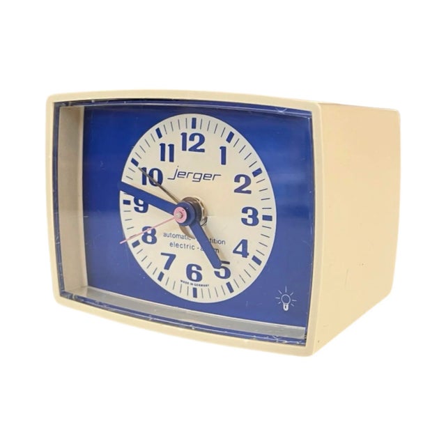 Electric Clock With Alarm Clock, Jerger, Germany, 1970s. | Chairish
