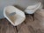 Textile Vintage Shell Armchairs in White Curly Fabric by Miroslav Navratil for Cesky Nabytek, Czech, 1960s, Set of 2 For Sale - Image 7 of 13