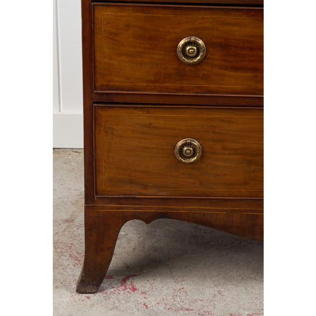 19th Century English Mahogany 4-Drawer Chest With Ring Pulls (C. 1880) For Sale - Image 11 of 13
