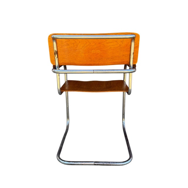 1930s Bauhaus Tubular Armchair B34 attributed to Marcel Breuer, Europe, 1930s For Sale - Image 5 of 12
