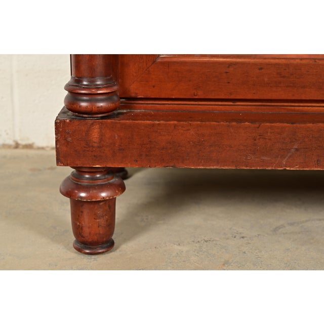 Antique French Empire Carved Mahogany Bookcase With Mounted Ormolu, Circa 1890s For Sale - Image 10 of 14