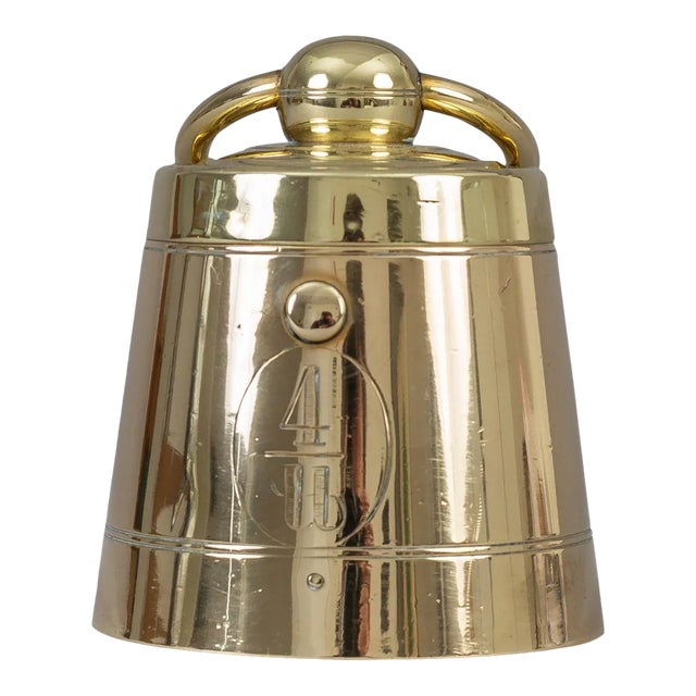 Antique Brass "4 Lb" Weight Inkwell For Sale