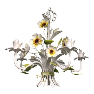 Vintage Tole Chandelier For Sale