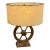 Vintage Rustic Wagon-Wheel Table Lamp For Sale