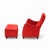 Set of Senta Armchair and Ottoman in Red Velvet by Gerard van den Berg for Wittmann For Sale - Image 6 of 18