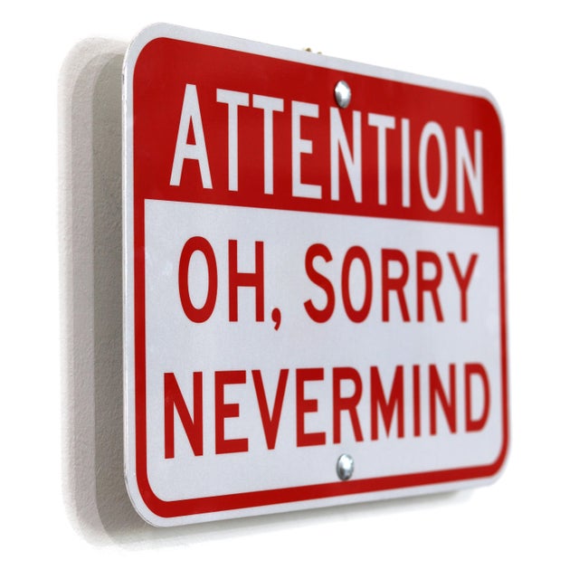 Attention: Nevermind IX - Original Contemporary Street Sign Sculpture by Scott Froschauer For Sale - Image 4 of 10