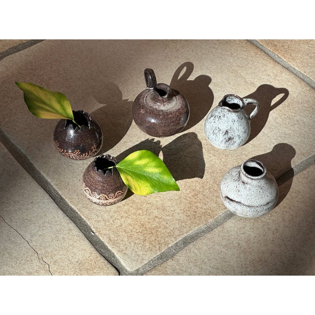 Ceramic Miniature Vases attributed to Serocka, Germany, 1960s, Set of 5 For Sale - Image 12 of 13
