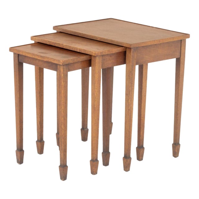 Federal Style Walnut Nesting Tables, 3 For Sale