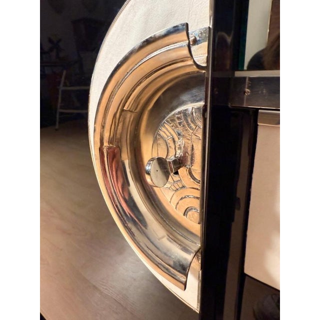 Art Deco Sideboard in Black Lacquer with Marble, 1930 For Sale - Image 6 of 18