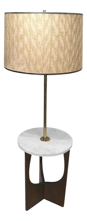 Mid 20th Century Attributed to Adrian Pearsall Combination Floor Lamp Table C. 1950/60’s
