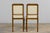 French Art Deco Maple Accent Side Chairs With Sage Green Stripe – A Pair For Sale - Image 9 of 17