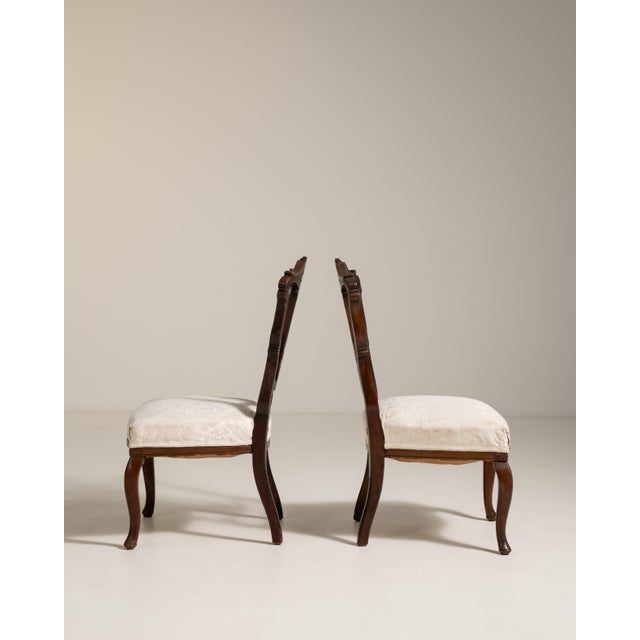 Victorian Pair of Victorian Carved Chairs with Upholstered Seats, Antique, United Kingdom, 19th Century For Sale - Image 3 of 15