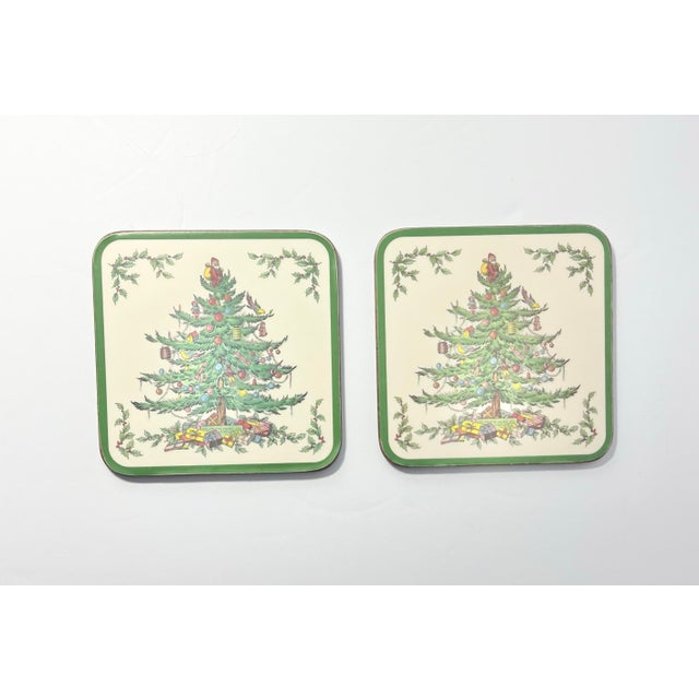 Spode 1980s Spode “Christmas Tree” Ceramic Dinnerware Serving Hostess Set - 9 pieces For Sale - Image 4 of 12