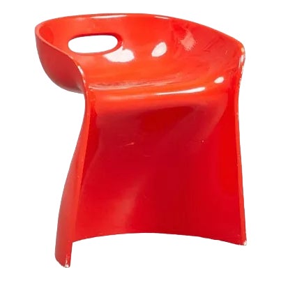 Orange Stool by Winifred Staeb for Form + Life, 1970s For Sale