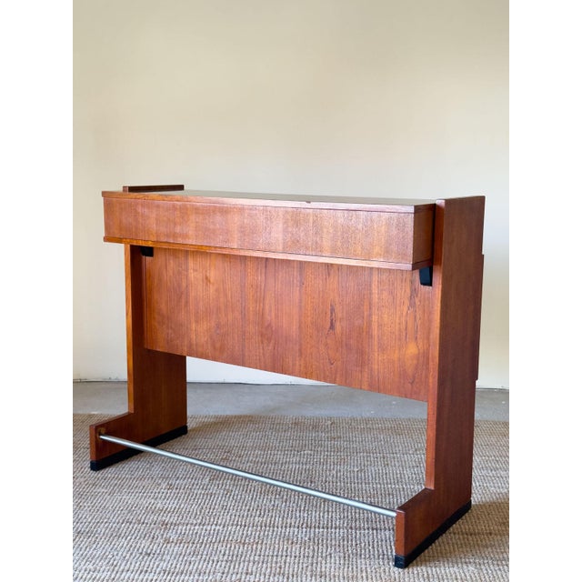 Glass & Teak Drinks Bar by Erik Buch for Dyrlund, Denmark, 1960s For Sale - Image 15 of 17