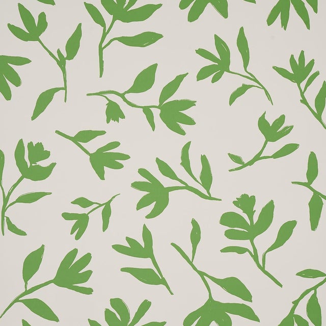 Not Yet Made - Made To Order Sample - Schumacher Laurel Wallpaper in Green For Sale - Image 5 of 5