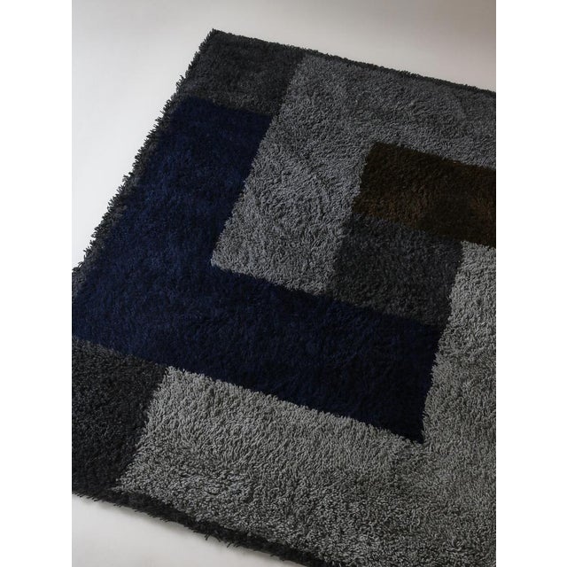 Scandinavian Modern Handmade Rug bz Unika-Væv & Ross Littell, Denmark, 1960s For Sale - Image 6 of 12