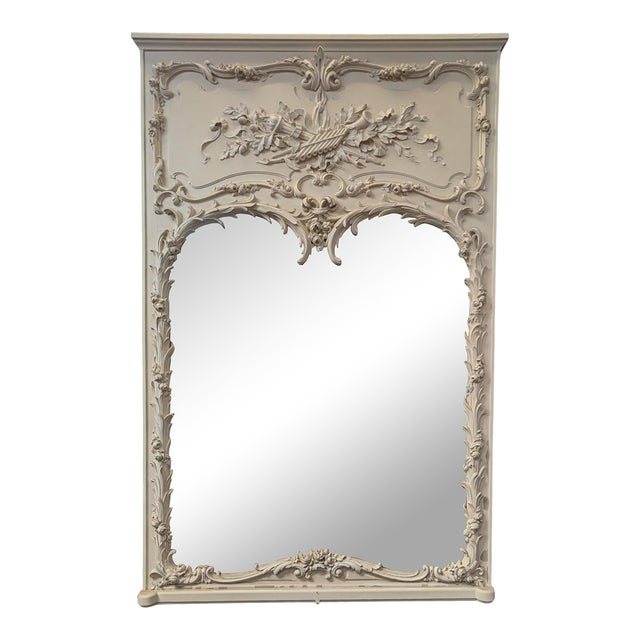 Early 20th Century Large Scale Trumeau Mirror For Sale