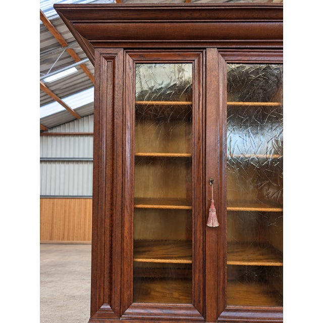 Interwar Historic Cabinet Bookcase in Oak For Sale - Image 9 of 18