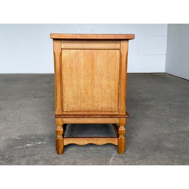 Brutalist Danish Low Sideboard by Henning Kjærnulf for Nyrup Møbelfabrik, 1960s For Sale - Image 9 of 17