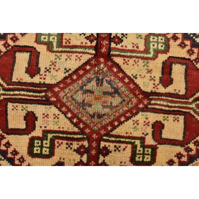 1980s Vintage Qashqai Rug 5'8'' X 10'1'' Red Wool Hand-Knotted Oriental Carpet For Sale - Image 5 of 15