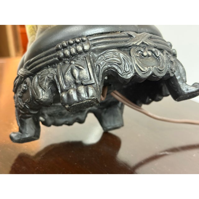 Hand Painted Table Lamp, Vintage For Sale - Image 12 of 12
