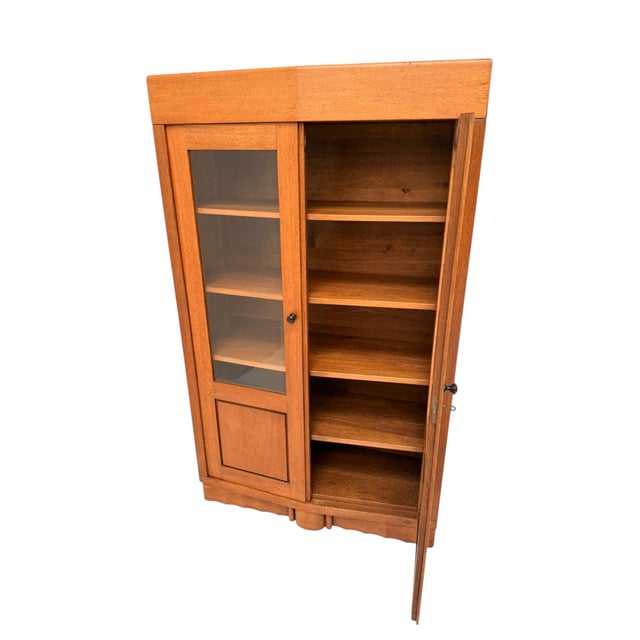 Magnificent and ultra-rare Art Deco Amsterdamse School bookcase. Design by Hildo Krop for Gebroeders Monsieur Steenwijk....