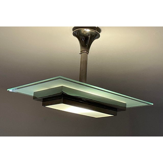 1930s Art Deco Ceiling Lamp by Henri Petitot for Atelier Petitot, 1930s For Sale - Image 5 of 14