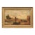 European Riverside Village Painting, 19th C For Sale