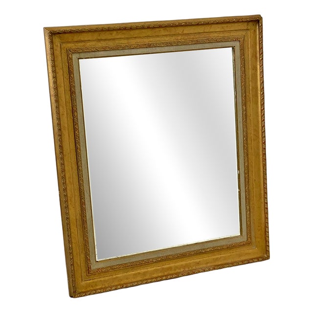 Louis XVI Mirror in Wood and Gilded Stucco For Sale