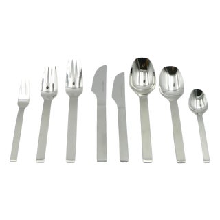 Stainless Steel Cutlery Set for 6 People by Rosenthal, Model Titan, 1960s, Set of 48 For Sale