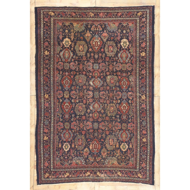 1880s Antique Persian Bibikabad Rug - 08’00 X 11’09 For Sale - Image 9 of 9
