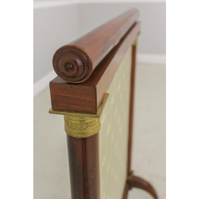 Age: C.1830-1860 Details: Fabric Panel High Quality Construction Nice Old Finish French Empire Style Bronze Mounted...