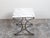 French Mid-Century Steel and Bronze Console Table with White Veined Marble Top For Sale - Image 10 of 12