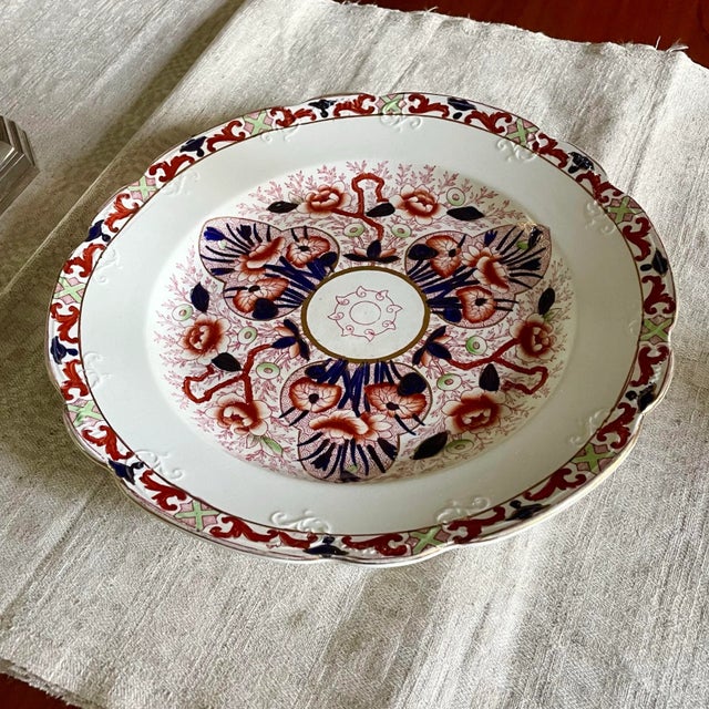 Early 20th Century Antique English Royal Staffordshire Cairo Platter / Charger - 12.5” For Sale - Image 5 of 8