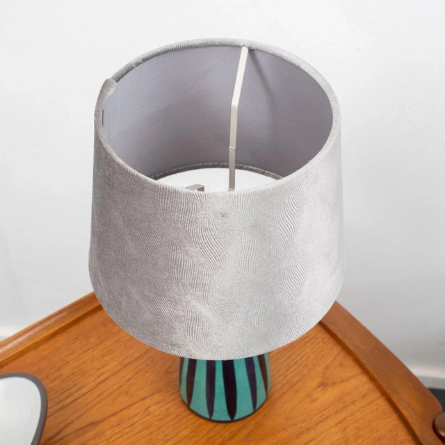 Mid-Century Modern Vintage Table Lamp with Ceramic Base, 1960s For Sale - Image 3 of 7