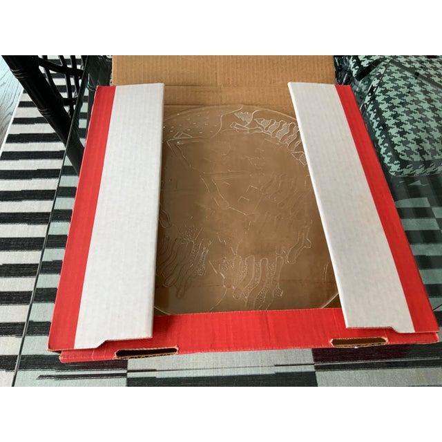 Vintage Crate & Barrel Winter / Holiday Scene Platter For Sale - Image 10 of 11
