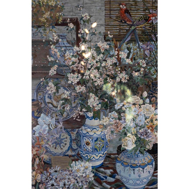 Realism Mid 20th Century Floral Composition Realism Serigraph For Sale - Image 3 of 9