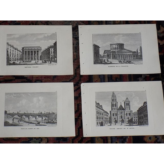 Mid 19th Century Authentic 19th Century Diminutive Antique Paris Landmark.Engravings - Set of 12 For Sale - Image 5 of 6