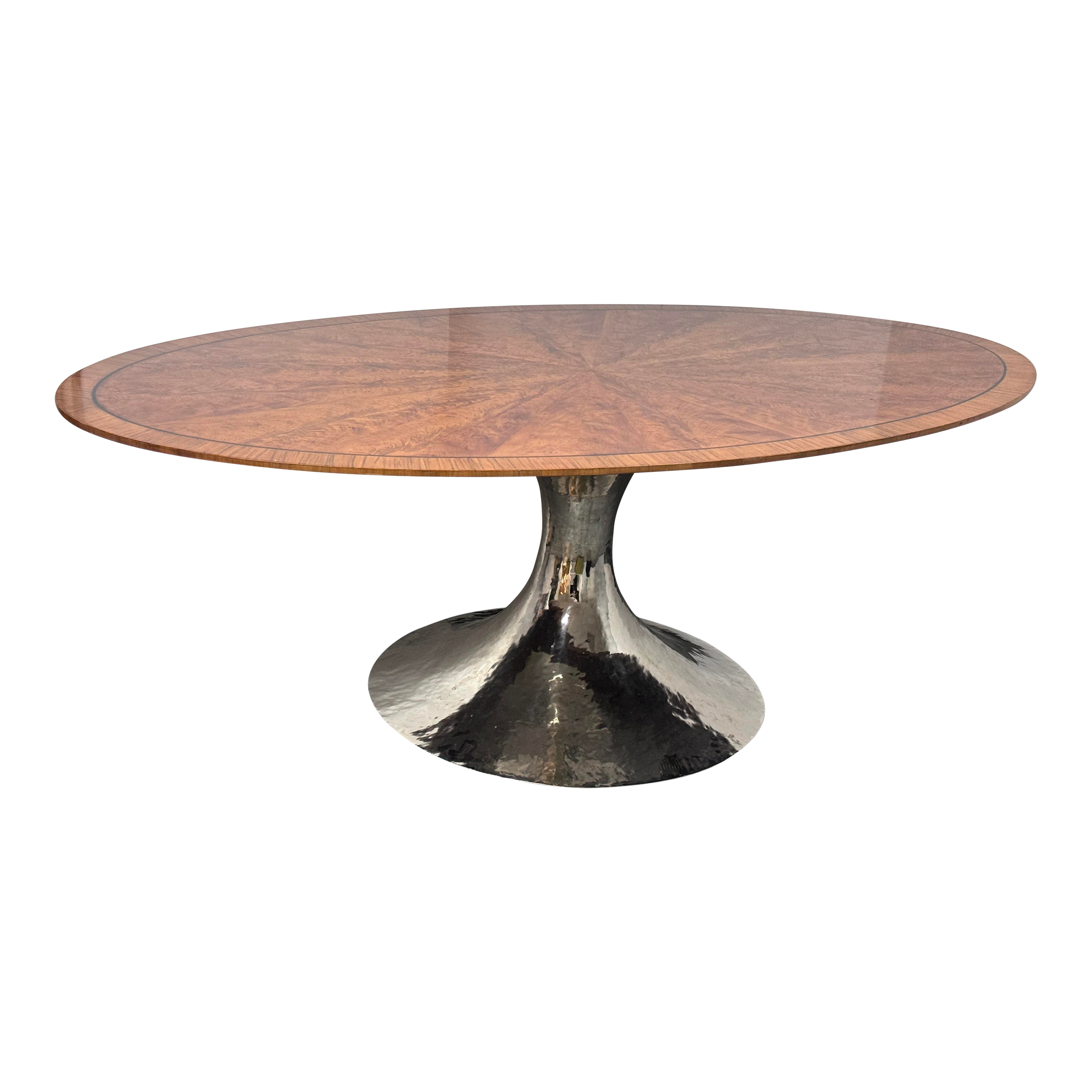 Julian Chichester the Dakota Mahogany and High Gloss Vellum Dining Table - image 0