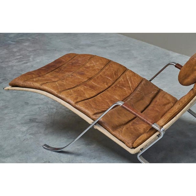 FK87 Grasshopper Lounge Chair in Cognac Leather by Fabricius & Kastholm for Kill International, 1940s For Sale - Image 6 of 18