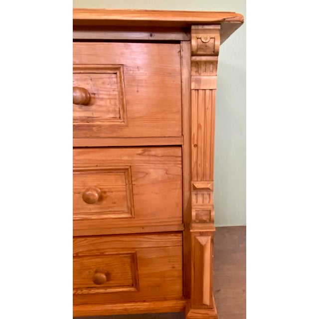 Antique Pine 3 Drawer Chest of Drawers - Circa 1880 For Sale - Image 6 of 12