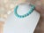 Metal Genuine Mexican Sonora Turquoise Beaded Necklace With Karl Lagerfeld Logo Clasp For Sale - Image 7 of 9