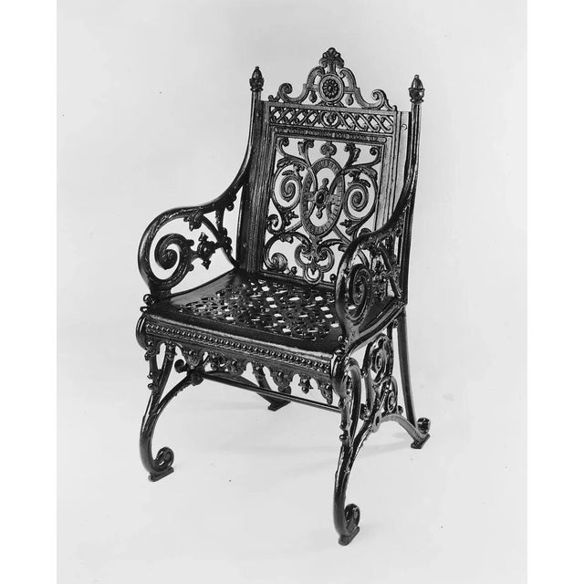 Victorian 19th Century Garden Bench by North American Iron Works For Sale - Image 9 of 10