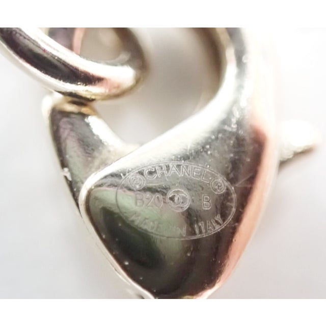 2020s Chanel Gold CC Crystal Letter Birdcage Pendant Necklace For Sale - Image 5 of 5