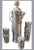 Metal Antique Novelty Silver Plated 'Golf Bag' Cocktail Shaker Set with Glasses C.1920 For Sale - Image 7 of 7