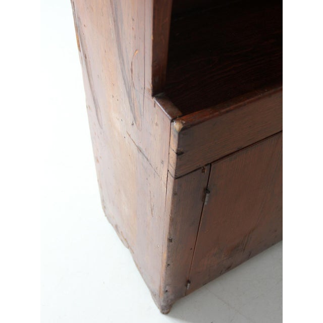 Farmhouse Antique Primitive Cupboard For Sale - Image 3 of 11