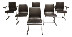 Vintage Chrome Dining Chairs by Rudi Verelst, 1970s, Set of 6