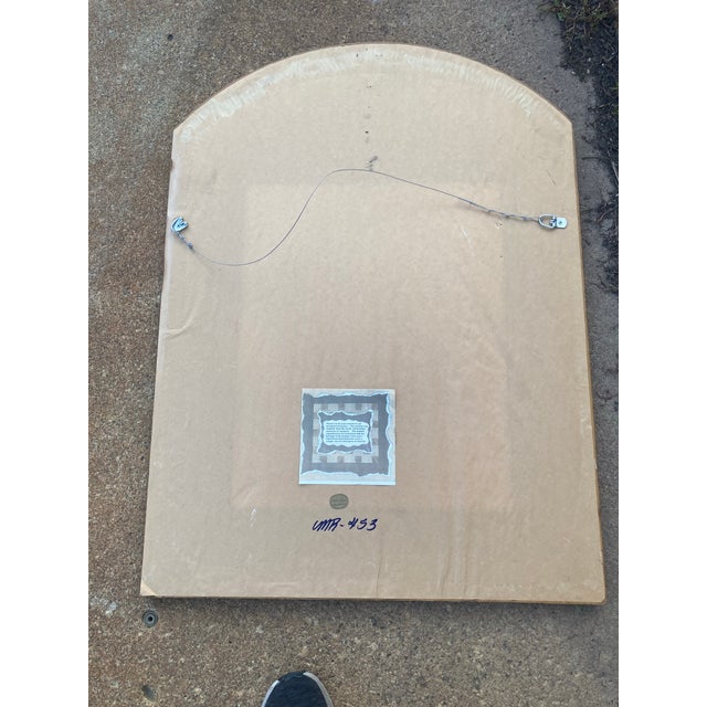 Robert-Grace Hand Painted White Folk Art Wall Mirror For Sale - Image 6 of 8