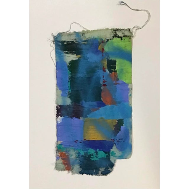 Mixed Media Acrylic 15 1/2" X 8" painting on Unstretched Canvas. Signed S. Stilgenbauer on the back side (CA Artist...